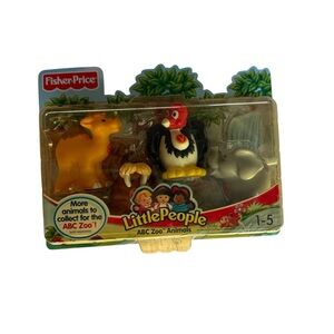 Fisher-Price Little People ABC Zoo Animals Set Mattel NIB Vintage #H4206
